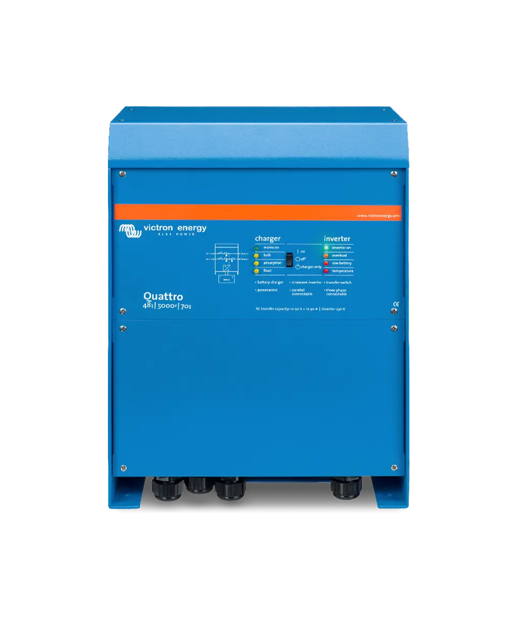 Inversor Cargador Aislado Monofásico 5kVA 12V Victron Quattro 120V 12/5000/220-100/100